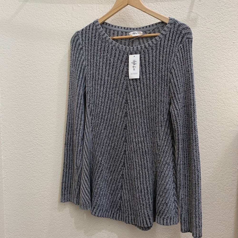 Grey knit sweater
